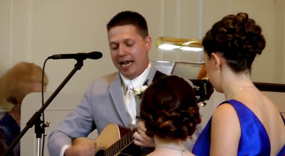 Groom Surprises The Bride When He Sings A Song At The Wedding